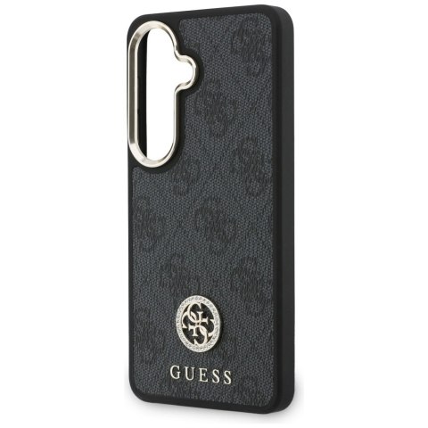Guess nakładka 4G Big Rhinestone Triangle Strap MagSafe do Samsung Galaxy S26 czarna