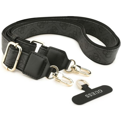 Guess nakładka 4G Big Rhinestone Triangle Strap MagSafe do Samsung Galaxy S26 czarna