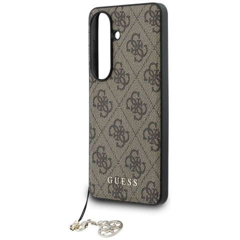 Guess nakładka 4G Classic Logo Charm MagSafe do Samsung Galaxy S26 brązowa