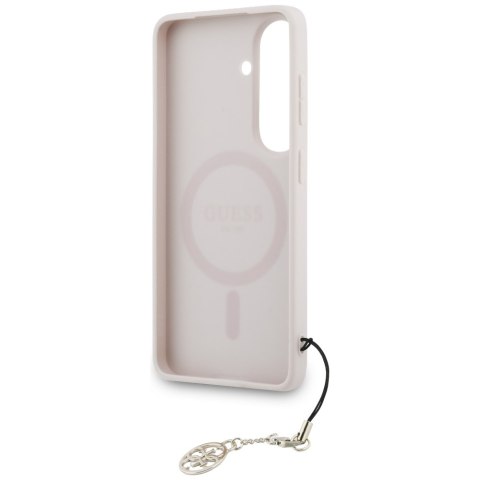Guess nakładka 4G Classic Logo Charm MagSafe do Samsung Galaxy S26 różowa