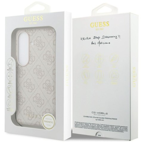 Guess nakładka 4G Classic Logo Charm MagSafe do Samsung Galaxy S26 różowa
