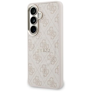 Guess nakładka 4G Embossed Ring MagSafe do Samsung Galaxy S26 Plus różowa