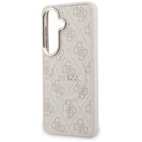 Guess nakładka 4G Embossed Ring MagSafe do Samsung Galaxy S26 Plus różowa