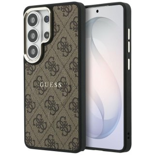 Guess nakładka 4G Embossed Ring MagSafe do Samsung Galaxy S26 Ultra brązowa