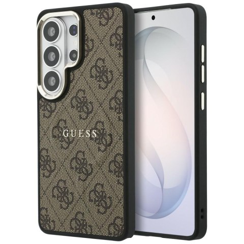 Guess nakładka 4G Embossed Ring MagSafe do Samsung Galaxy S26 Ultra brązowa