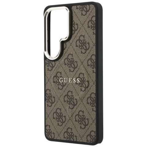Guess nakładka 4G Embossed Ring MagSafe do Samsung Galaxy S26 Ultra brązowa