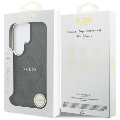 Guess nakładka 4G Embossed Ring MagSafe do Samsung Galaxy S26 Ultra czarna