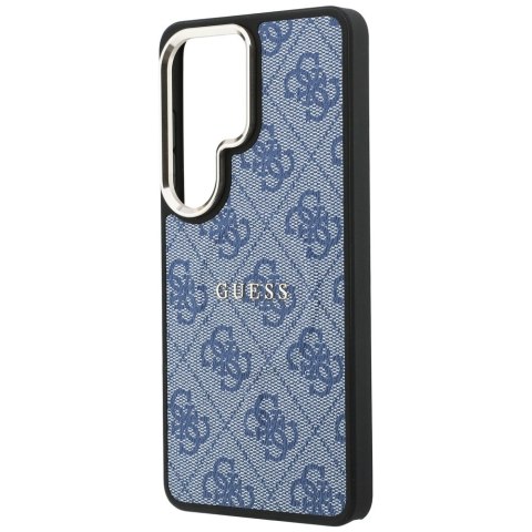 Guess nakładka 4G Embossed Ring MagSafe do Samsung Galaxy S26 Ultra niebieska