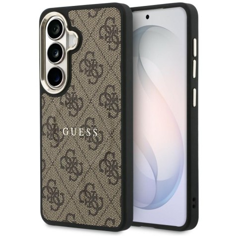 Guess nakładka 4G Embossed Ring MagSafe do Samsung Galaxy S26 brązowa