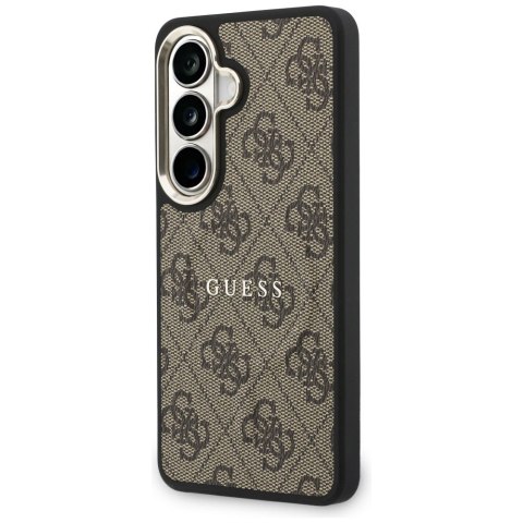 Guess nakładka 4G Embossed Ring MagSafe do Samsung Galaxy S26 brązowa