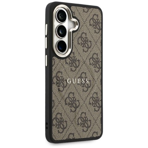 Guess nakładka 4G Embossed Ring MagSafe do Samsung Galaxy S26 brązowa