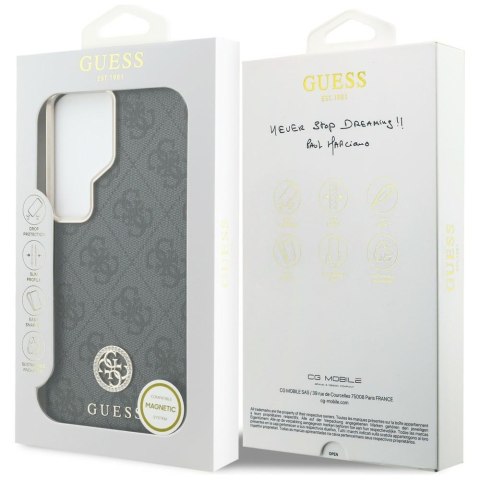 Guess nakładka 4G Rhinestone Round Logo MagSafe do Samsung Galaxy S26 Ultra czarna