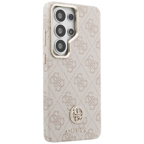 Guess nakładka 4G Rhinestone Round Logo MagSafe do Samsung Galaxy S26 Ultra różowa
