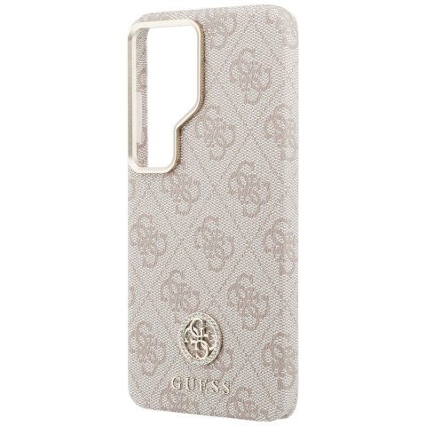 Guess nakładka 4G Rhinestone Round Logo MagSafe do Samsung Galaxy S26 Ultra różowa