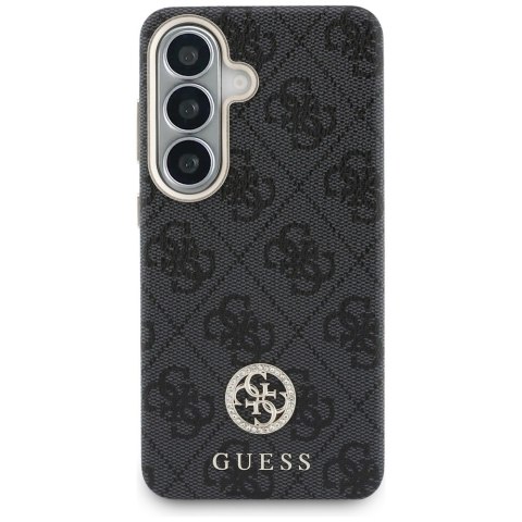 Guess nakładka 4G Rhinestone Round Logo MagSafe do Samsung Galaxy S26 czarna