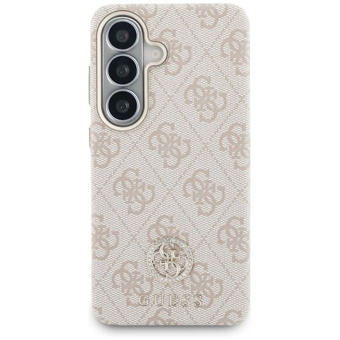 Guess nakładka 4G Rhinestone Round Logo MagSafe do Samsung Galaxy S26 różowa