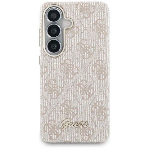 Guess nakładka 4G Script MagSafe do Samsung Galaxy S26 różowa