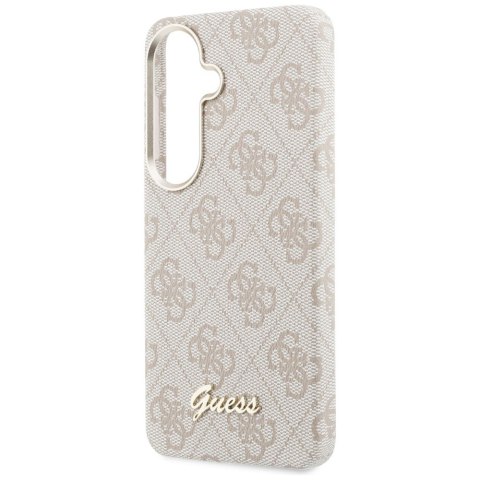 Guess nakładka 4G Script MagSafe do Samsung Galaxy S26 różowa