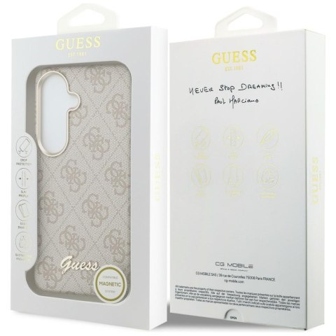 Guess nakładka 4G Script MagSafe do Samsung Galaxy S26 różowa