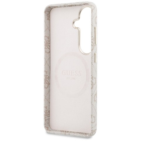 Guess nakładka 4G Triangle Logo MagSafe do Samsung Galaxy S26 różowa