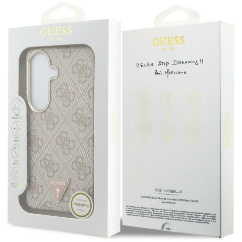 Guess nakładka 4G Triangle Logo MagSafe do Samsung Galaxy S26 różowa
