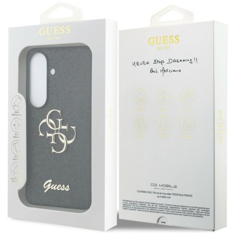 Guess nakładka Fixed Glitter Big 4G Metal Logo do Samsung Galaxy S26 czarna