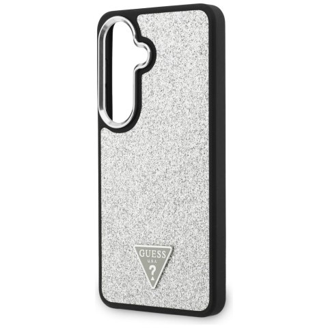 Guess nakładka Fixed Glitter Triangle MagSafe do Samsung Galaxy S26 srebrna