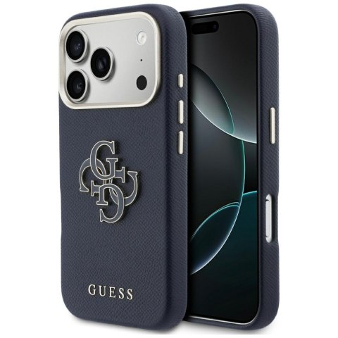 Guess nakładka HC PU FW RESIN LOGO BLUE do iPhone 17 Pro 6,3" niebieska