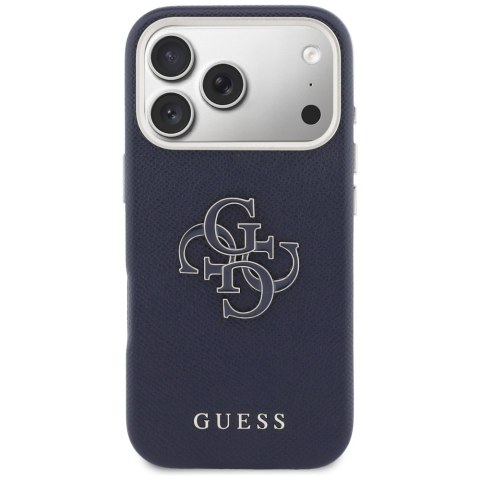 Guess nakładka HC PU FW RESIN LOGO BLUE do iPhone 17 Pro 6,3" niebieska