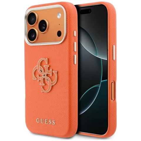 Guess nakładka HC PU FW RESIN LOGO ORANGE do iPhone 17 Pro Max 6,9" pomarańczowa