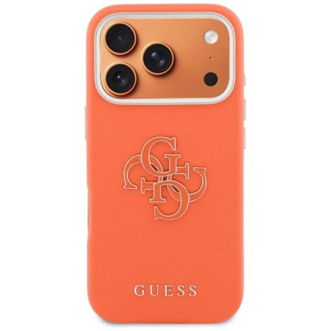 Guess nakładka HC PU FW RESIN LOGO ORANGE do iPhone 17 Pro Max 6,9" pomarańczowa