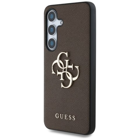 Guess nakładka HC PU Grained Big 4G and Classic Logo do Samsung Galaxy S25 Plus brązowa