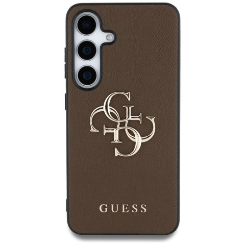Guess nakładka HC PU Grained Big 4G and Classic Logo do Samsung Galaxy S25 Plus brązowa