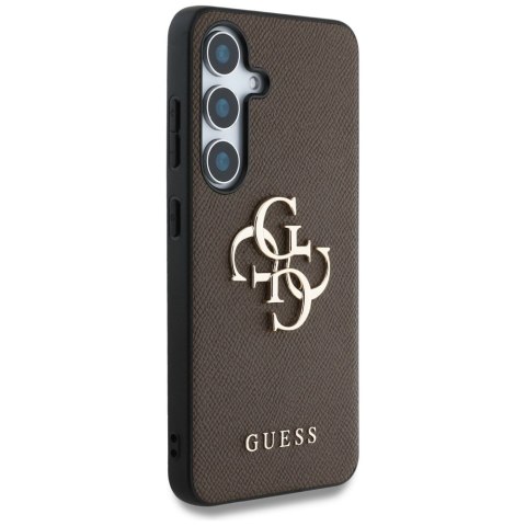 Guess nakładka HC PU Grained Big 4G and Classic Logo do Samsung Galaxy S25 Plus brązowa