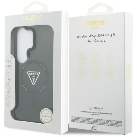 Guess nakładka IML Gradient Triangle MagSafe do Samsung Galaxy S26 Ultra czarna
