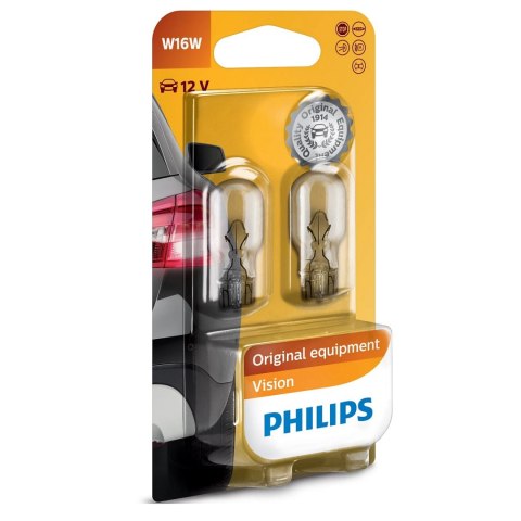 Philips Żarówka samochodowa W16W 2szt. 12V 16W 12814B2