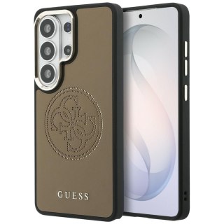 Guess nakładka Perforated Logo MagSafe do Samsung Galaxy S26 Ultra brązowa