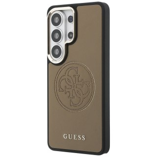 Guess nakładka Perforated Logo MagSafe do Samsung Galaxy S26 Ultra brązowa