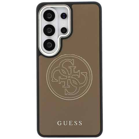 Guess nakładka Perforated Logo MagSafe do Samsung Galaxy S26 Ultra brązowa