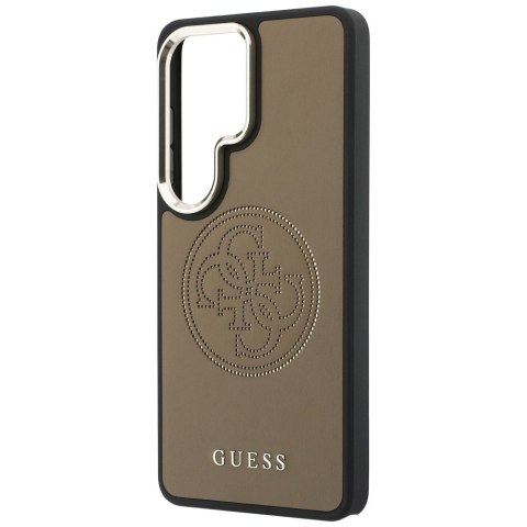 Guess nakładka Perforated Logo MagSafe do Samsung Galaxy S26 Ultra brązowa