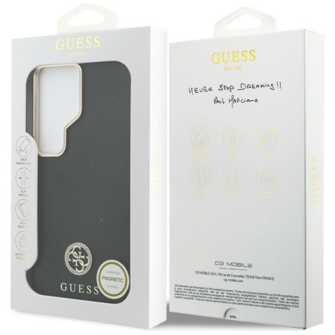 Guess nakładka Rhinestone Round Logo MagSafe do Samsung Galaxy S26 Ultra czarna
