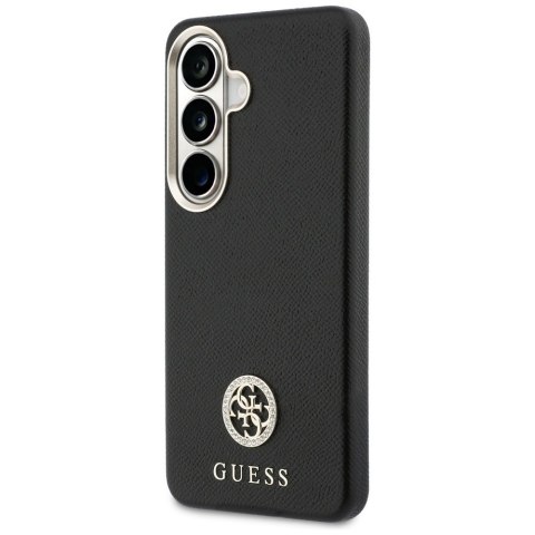 Guess nakładka Rhinestone Round Logo MagSafe do Samsung Galaxy S26 czarna