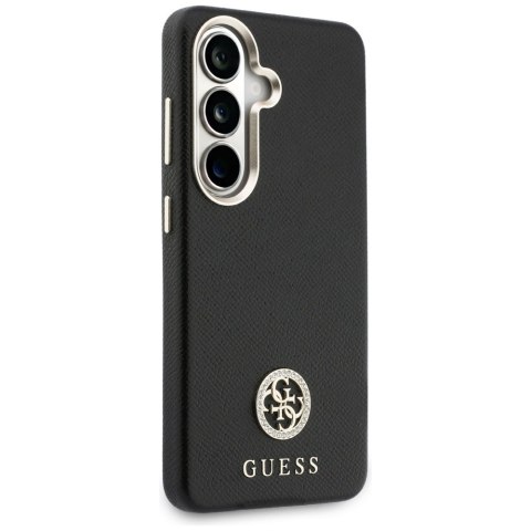 Guess nakładka Rhinestone Round Logo MagSafe do Samsung Galaxy S26 czarna