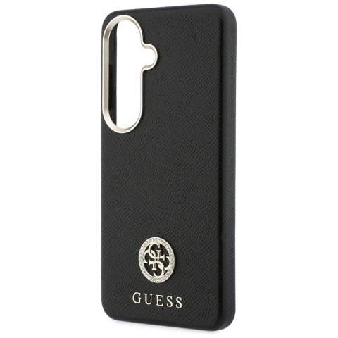 Guess nakładka Rhinestone Round Logo MagSafe do Samsung Galaxy S26 czarna