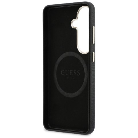 Guess nakładka Rhinestone Round Logo MagSafe do Samsung Galaxy S26 czarna