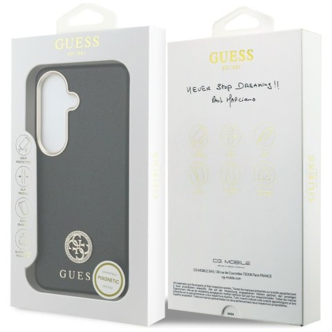 Guess nakładka Rhinestone Round Logo MagSafe do Samsung Galaxy S26 czarna