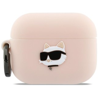 Karl Lagerfeld etui Silicone Chaupette Head 3D do AirPods Pro 3 różowy