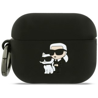 Karl Lagerfeld etui Silicone Karl&Chaupette Head 3D do AirPods Pro 3 czarny