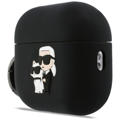 Karl Lagerfeld etui Silicone Karl&Chaupette Head 3D do AirPods Pro 3 czarny