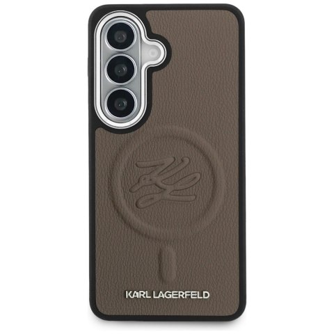 Karl Lagerfeld nakładka Embossed Ring Initials MagSafe do Samsung Galaxy S26 Plus brązowa